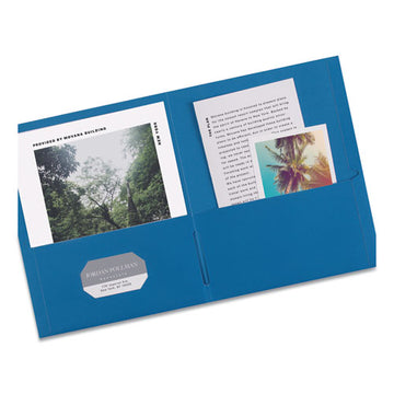 Avery® Two-pocket Folder, 40-sheet Capacity, 11 X 8.5, Light Blue, 25-box freeshipping - TVN Wholesale